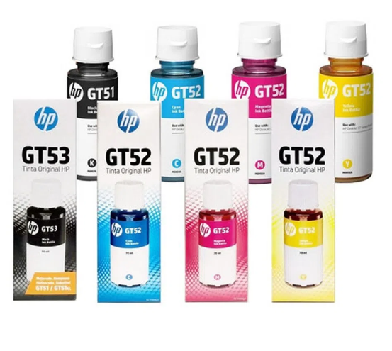 Botellas de tintas hp gt53